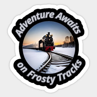 Frosty Tracks of Adventure Sticker